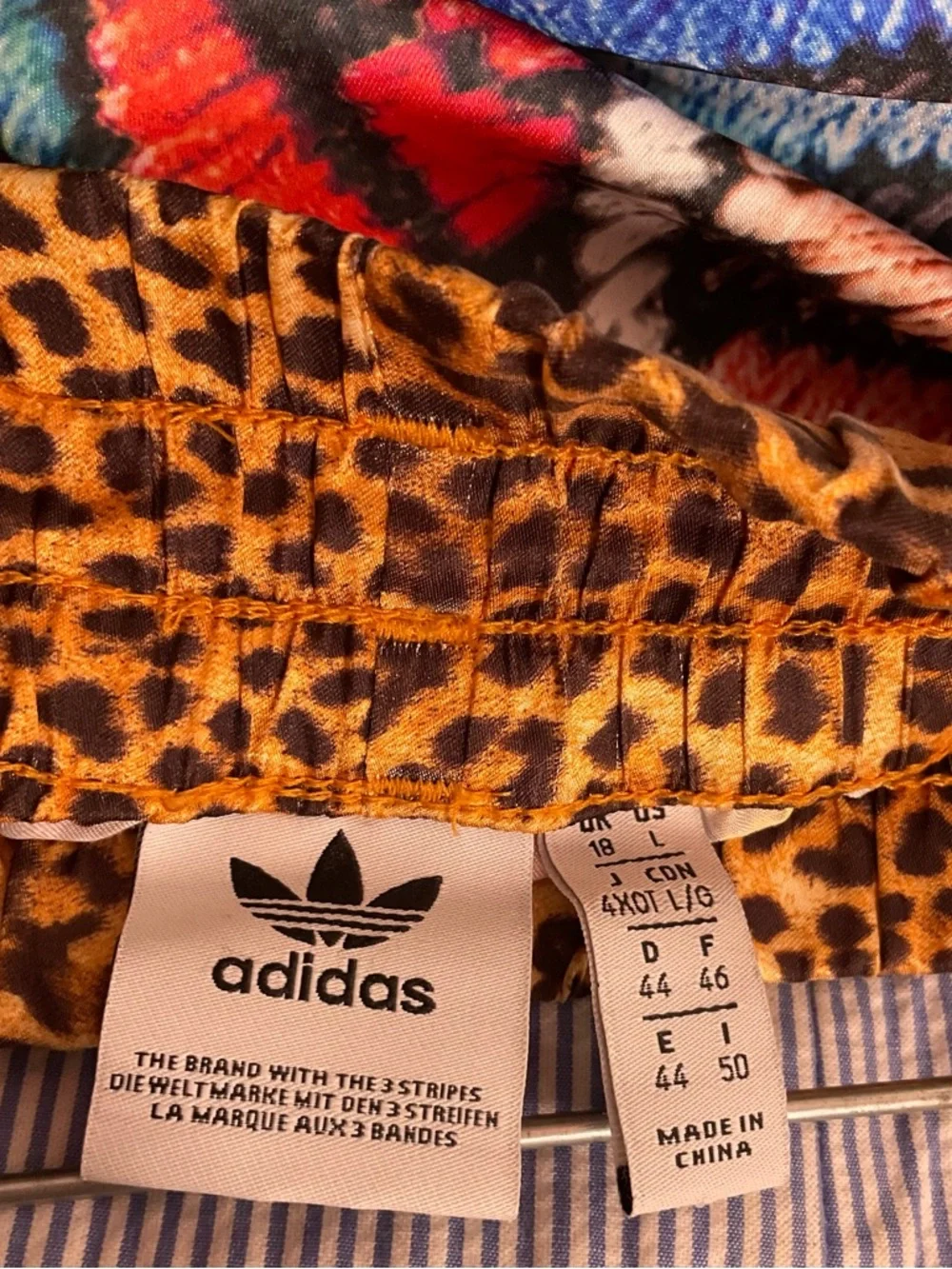 adidas Multicolor Geometric Circle Skirt with Leopard Waistband - Picture 2 of 2